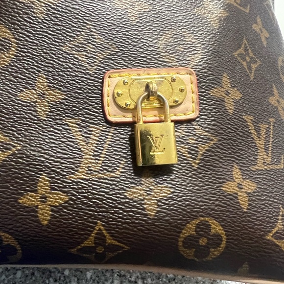 Louis Vuitton Brown Tan Monogram Tote - Picture 6 of 7